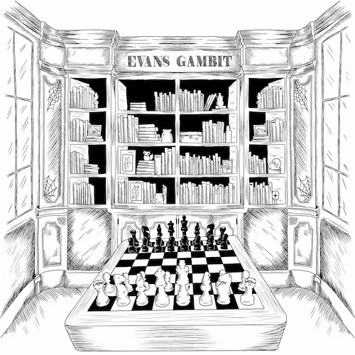 Library with a chess table