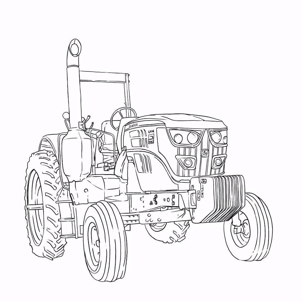 Modern farm tractor