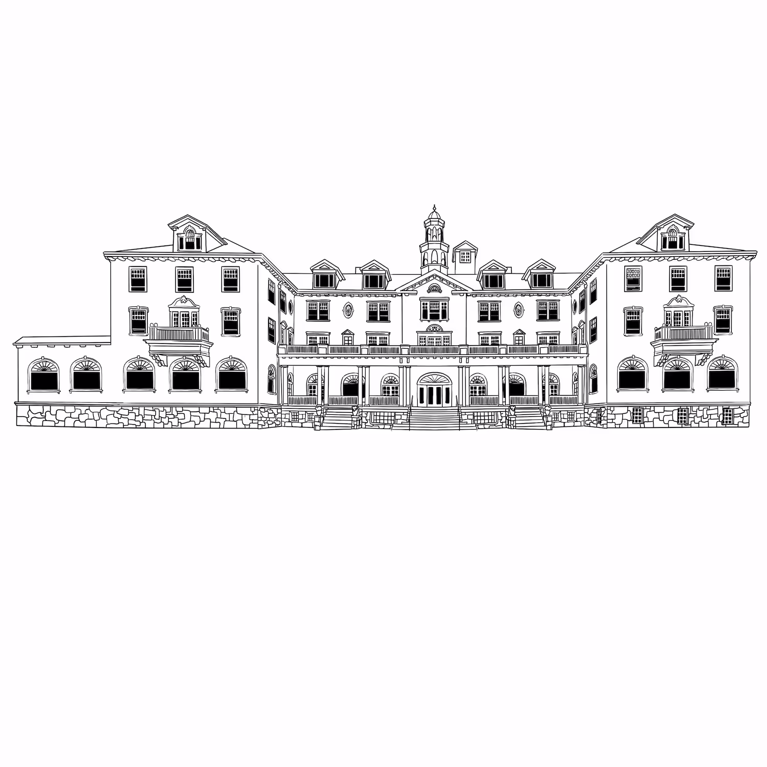 Historic Stanley Hotel illustration