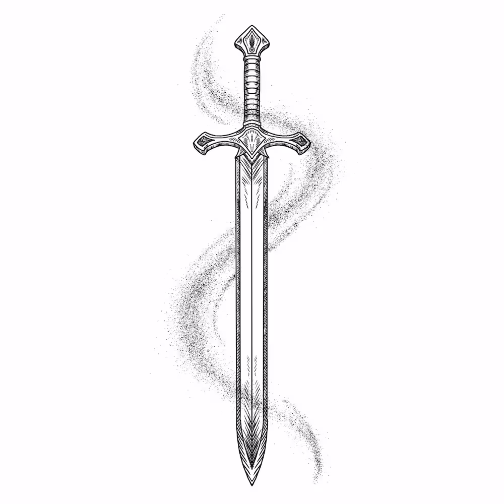 Magic sword wrapped by mystery