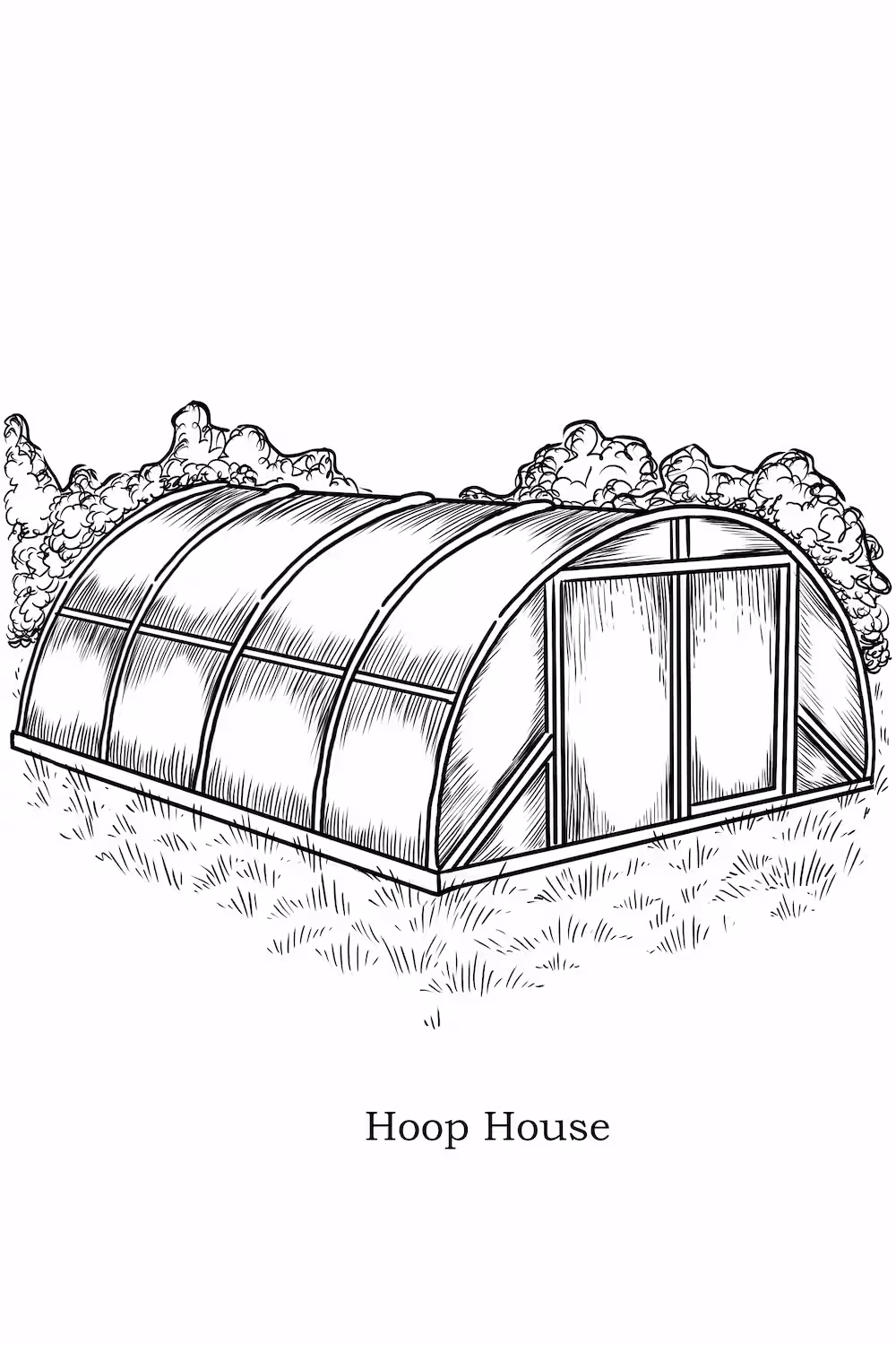 Hoop greenhouse structure